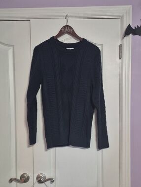 SONOMA Women's Navy Cable Knit Sweater